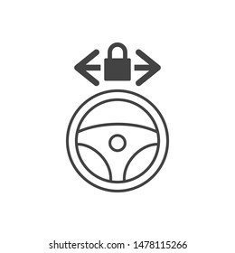 steering wheel icon logo template