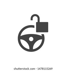 steering wheel icon logo template