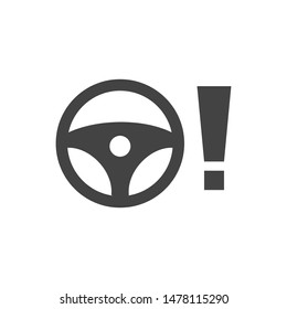 steering wheel icon logo template