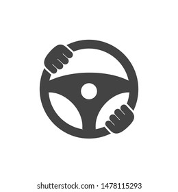 steering wheel icon logo template