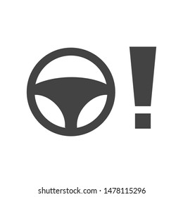 steering wheel icon logo template