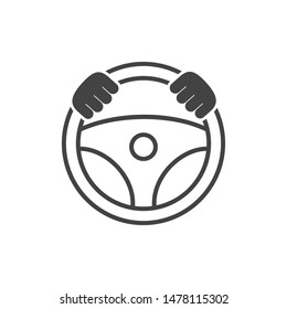 Steering Wheel Icon Logo Template