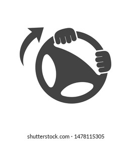 steering wheel icon logo template