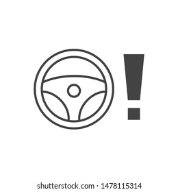 steering wheel icon logo template