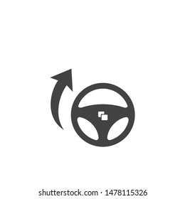 steering wheel icon logo template