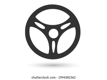 Steering Wheel Icon Logo Template