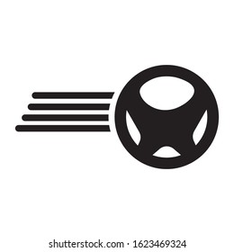 steering wheel icon logo vector