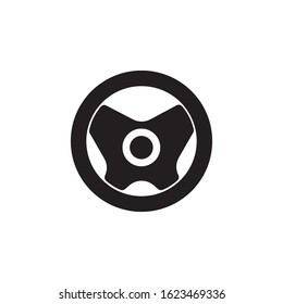 steering wheel icon logo vector