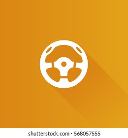 Steering wheel icon in Metro user interface color style. Car automobile transportation