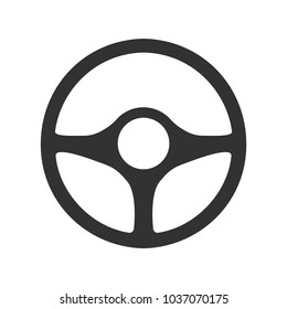 Steering wheel icon on a transparent background