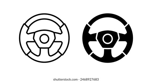 Steering Wheel icon set. for mobile concept and web design. vector illustration
