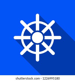 
Steering wheel icon with shadow , sign design