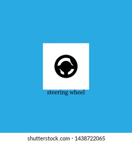 steering wheel icon sign signifier vector
