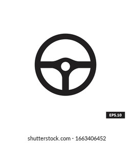 Steering Wheel Icon, Steering Wheel Sign/Symbol Vector