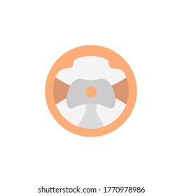 Steering wheel icon. Simple color vector elements of video game icons for ui and ux, website or mobile application