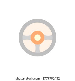 Steering wheel icon. Simple color vector elements of taxi service icons for ui and ux, website or mobile application
