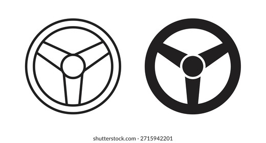 Lenkradsymbol im einfachen modernen Vektorformat. EPS-Symbolpaket