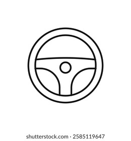 Steering wheel icon. simple thin line vector icon