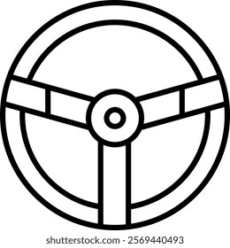 Steering Wheel Icon Symbol Art Sign