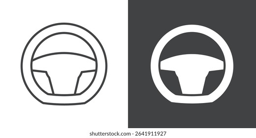 steering wheel icon symbol illustration logo
