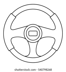 Steering wheel icon. Thin line illustration of steering wheel vector icon for web