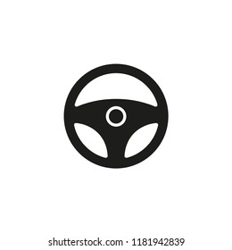 Steering Wheel Icon. Vector