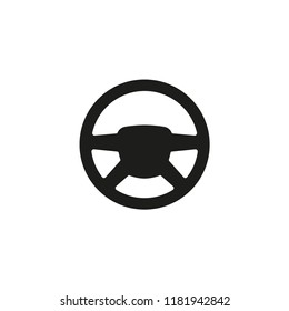 Steering wheel icon. Vector