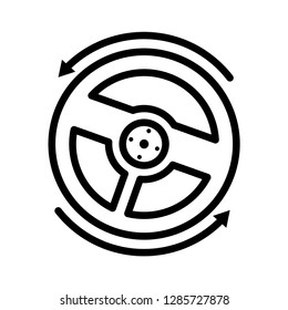 Steering Wheel icon vector