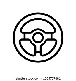 Steering Wheel icon vector