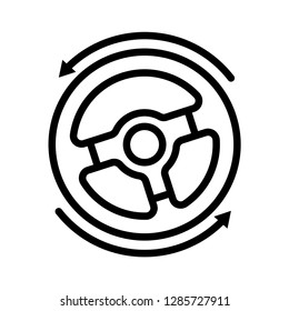 Steering Wheel icon vector