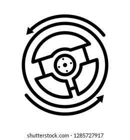 Steering Wheel icon vector