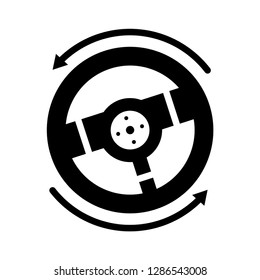 Steering wheel icon vector