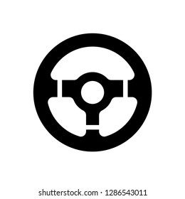 Steering wheel icon vector