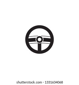 steering wheel icon vector