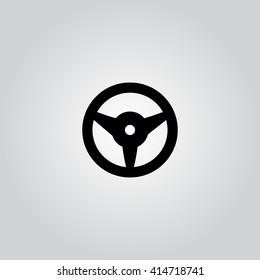 steering wheel icon vector