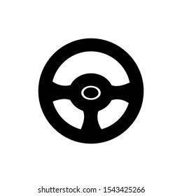 Steering wheel icon vector. Car steering wheel icon