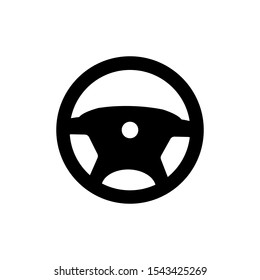 Steering wheel icon vector. Car steering wheel icon