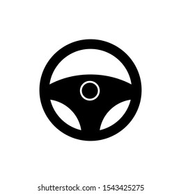 Steering wheel icon vector. Car steering wheel icon