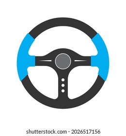 Steering wheel icon - vector. Car Steering wheel in flat style. Steering wheel isolated.