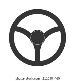 Steering wheel icon - vector. Car Steering wheel in flat style. Steering wheel isolated.