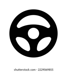 Steering wheel icon vector design template