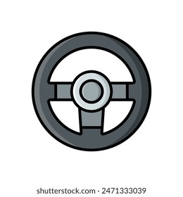 steering wheel icon vector design template simple and clean