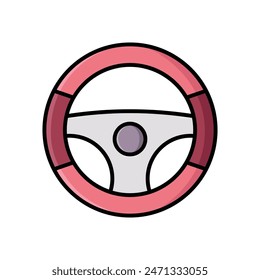 steering wheel icon vector design template simple and clean