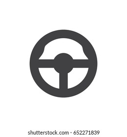Steering wheel icon vector, filled flat sign, solid pictogram isolated on white. Symbol, logo illustration. Pixel perfect