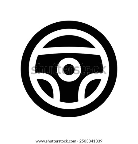 steering wheel icon. vector glyph icon for your website, mobile, presentation, and logo design.