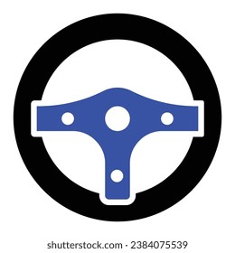 Icono del volante de la dirección, gráficos del vector