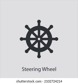 steering wheel icon vector icon.Editable stroke.linear style sign for use web design and mobile apps,logo.Symbol illustration.Pixel vector graphics - Vector