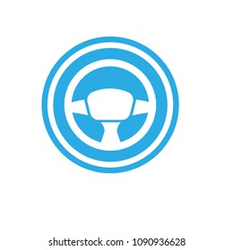 steering wheel icon. vector illustration