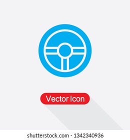 Steering Wheel Icon Vector Illustration Eps10