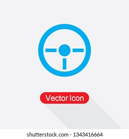 Steering Wheel Icon Vector Illustration Eps10